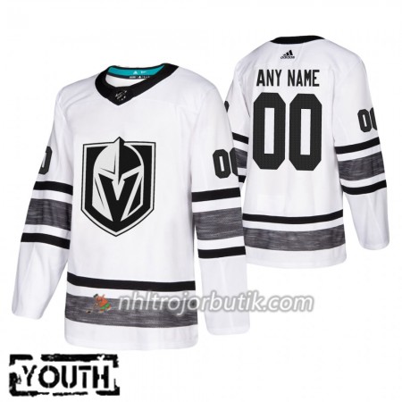 Barn Ishockey Vegas Golden Knights tröja med eget tryck Vit 2019 All-Star Adidas Authentic